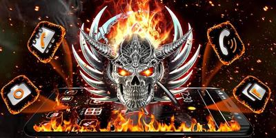 برنامه‌نما Fire angel skull theme عکس از صفحه