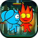 Red boy and Blue girl in Forest Temple Maze APK