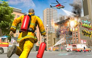 FireFighter Truck Driving Game poster