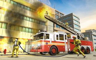 FireFighter Truck Driving Game capture d'écran 3