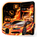 Luxury Burning Fire Car Theme aplikacja