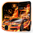 Luxury Burning Fire Car Theme icono