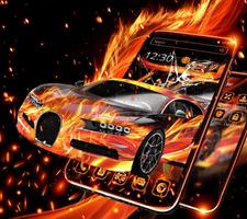 Luxury Burning Fire Car Theme 스크린샷 1
