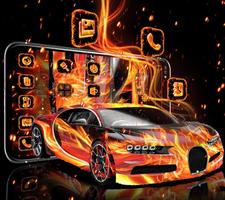Luxury Burning Fire Car Theme screenshot 2