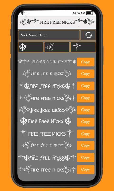 Fire Free Name Creator - Nickname Generator for Android ...