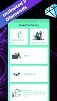 Free diamonds - Get lot of diamonds for free poster