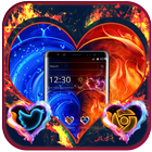 Fire Heart Theme ไอคอน