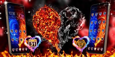 Fire Heart Theme captura de pantalla 3