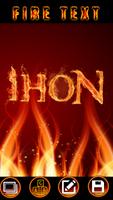 Fire Name Text Art (Stylish Fire Name Maker) Poster