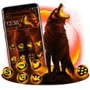 Fire Roaring Wolf Theme APK