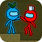 Red and Blue Stickman : Animat ไอคอน