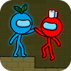 Icona Red and Blue Stickman : Animat