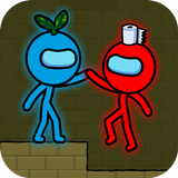 ikon Red and Blue Stickman : Animat