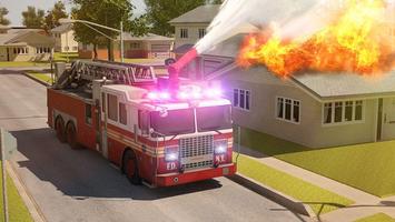 Fire Truck Driving Simulator 3 Affiche