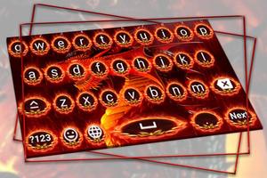 Red Fire Dragon Keyboard imagem de tela 2