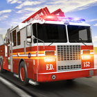HQ Fire Truck Rescue Games 3D ícone