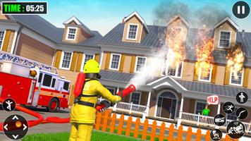 HQ Fire Truck Rescue Games 3D imagem de tela 3