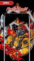 Cool Firefighter Wallpaper โปสเตอร์