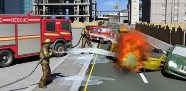 Real del héroe del bombero 3d