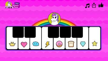 Easy Unicorn Piano Plakat