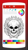 Fire Skull Coloring Book скриншот 3