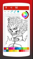 Fire Skull Coloring Book скриншот 1