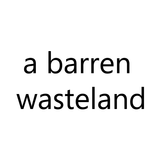 a barren wasteland - text rpg icon