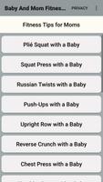 Baby And Mom Fitness Exercise Affiche