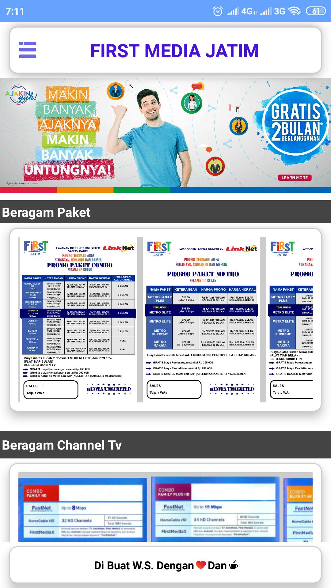 First Media Jatim - Promo Internet Dan Tv Kabel für Android - APK  herunterladen