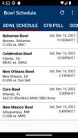 College Football Bowl Schedule capture d'écran 1
