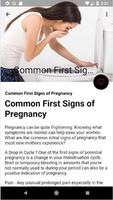 First Signs Of Pregnancy capture d'écran 3
