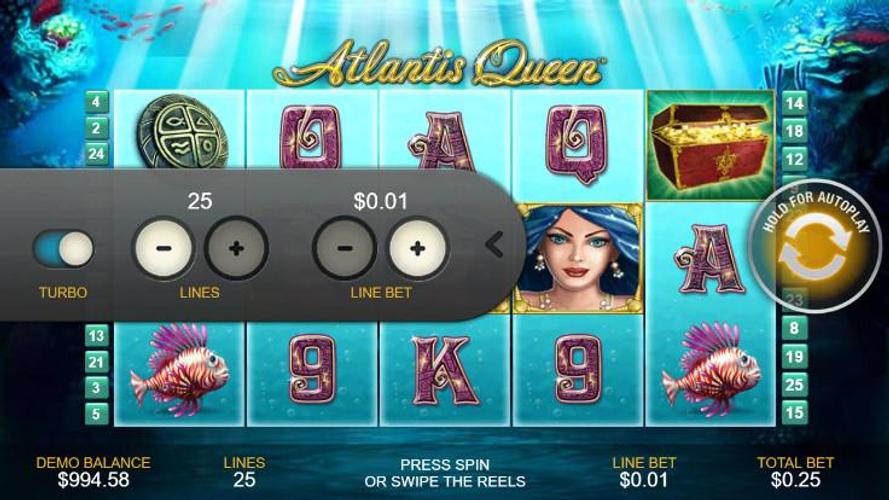 Queen of atlantis slot machine online
