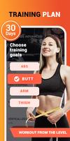 Fitte Frauen- Workout zu Hause Plakat
