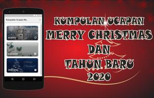 Ucapan Selamat Natal dan Tahun Baru 2020 plakat