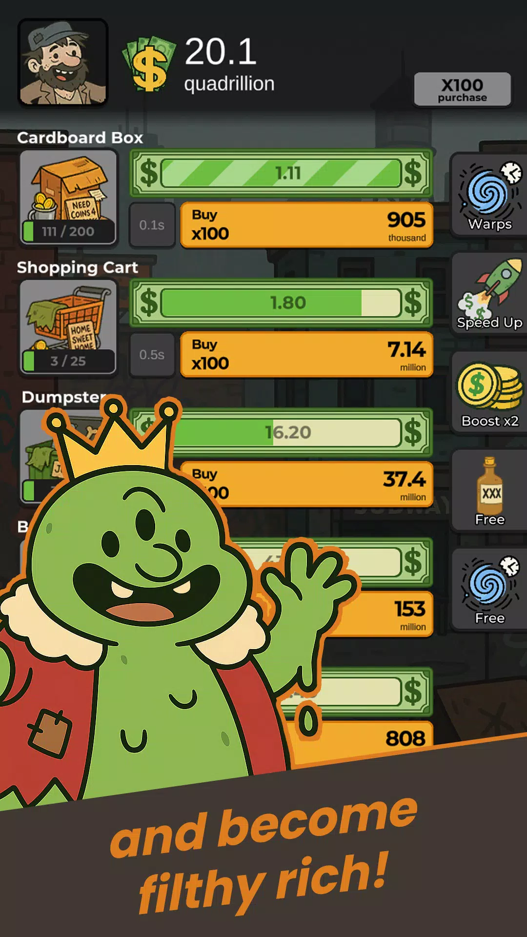 Trash Tycoon: Idle Trampire