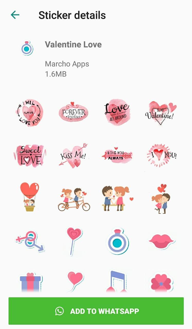 Valentine Day Stickers Wastickerapps For Whatsapp For Android