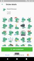 Cute Dinosaur Stickers For WhatsApp -WAStickerApps Affiche