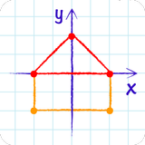 Cartesian graph coordinates icon