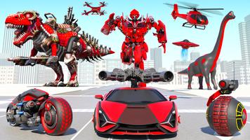 US Flying Car Robot Transform Affiche