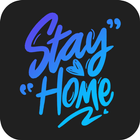 Stay Home Sticker: Create Story with StayHome آئیکن