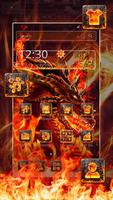 Fire Cool Dragon Theme captura de pantalla 1