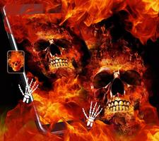 Flame skull Live Wallpaper Theme syot layar 3