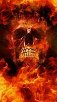 Flame skull Live Wallpaper Theme capture d'écran 1