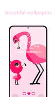 Cute Flamingo Wallpaper capture d'écran 2