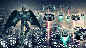 Flying Knight Superhero: Rescue Dark City 3D game Poster
