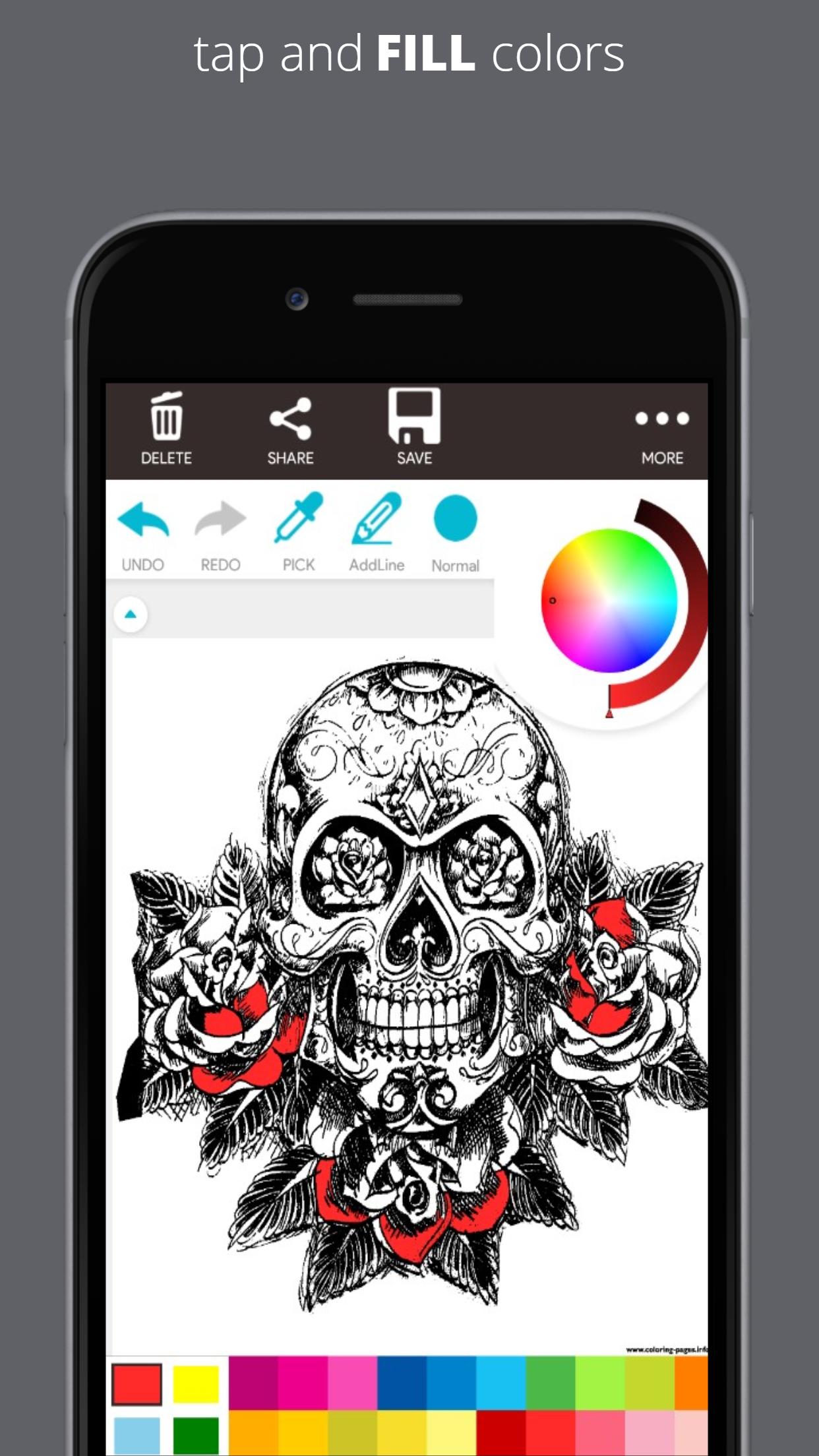 Download Colorfly Dark Skull Coloring Book For Android Apk Download