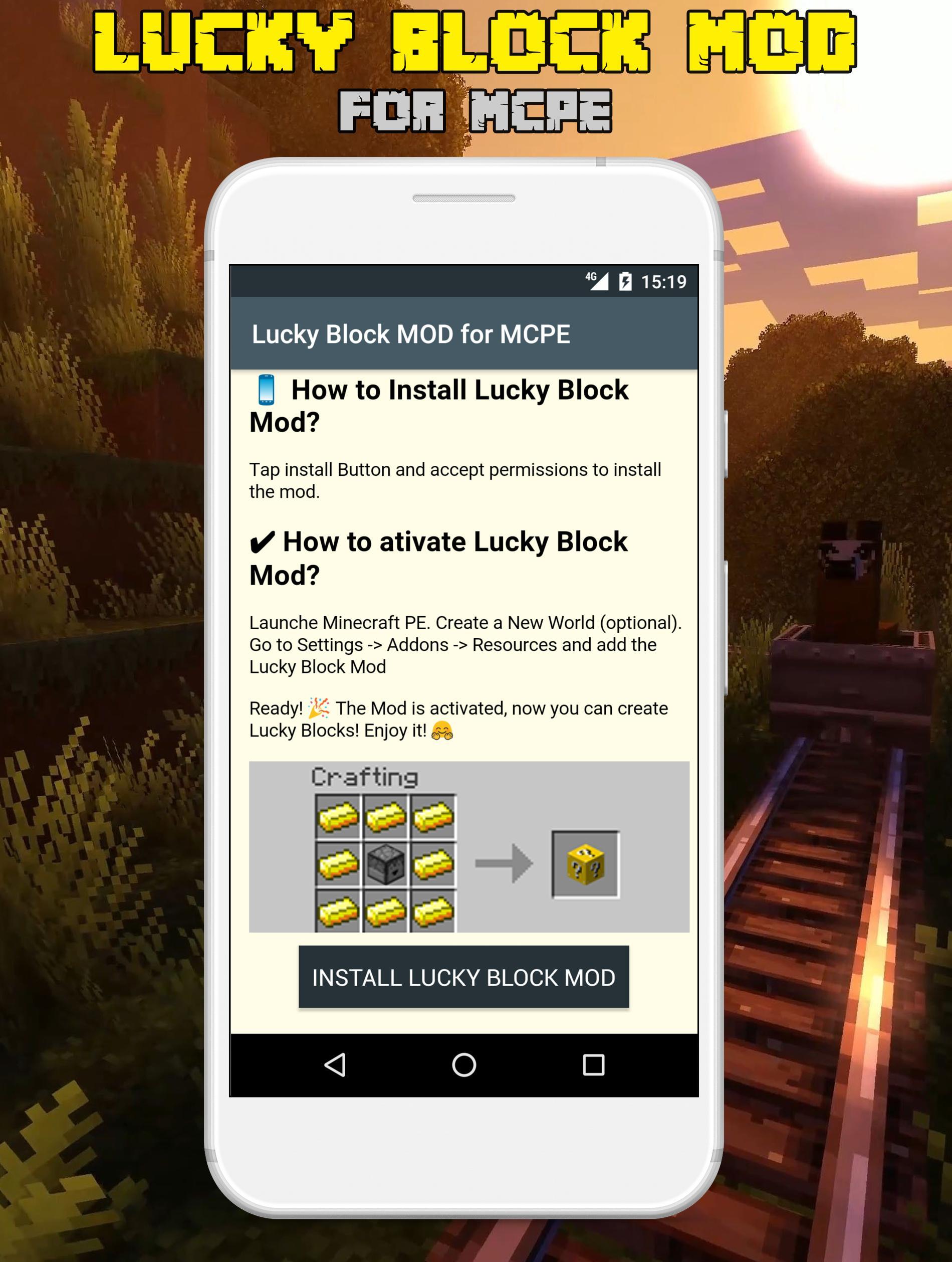 Lucky Block Mod For Minecraft Pe For Android Apk Download