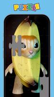 Banana Cat Puzzle Jigsaw Affiche