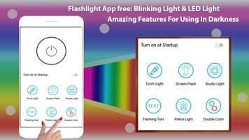 bezpłatna aplikacja latarki: migające światło plakat