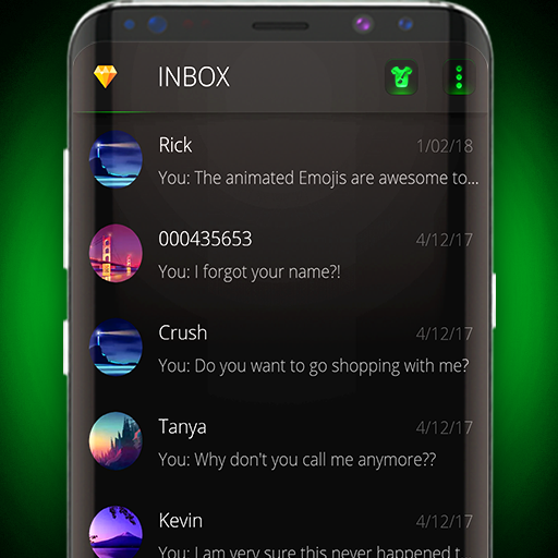 Dark mode SMS theme